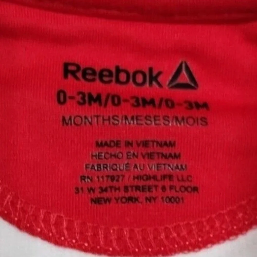 Reebok 2-Piece Outfit Set Top and‎ Pants Red Blue White Comfy Size NWT